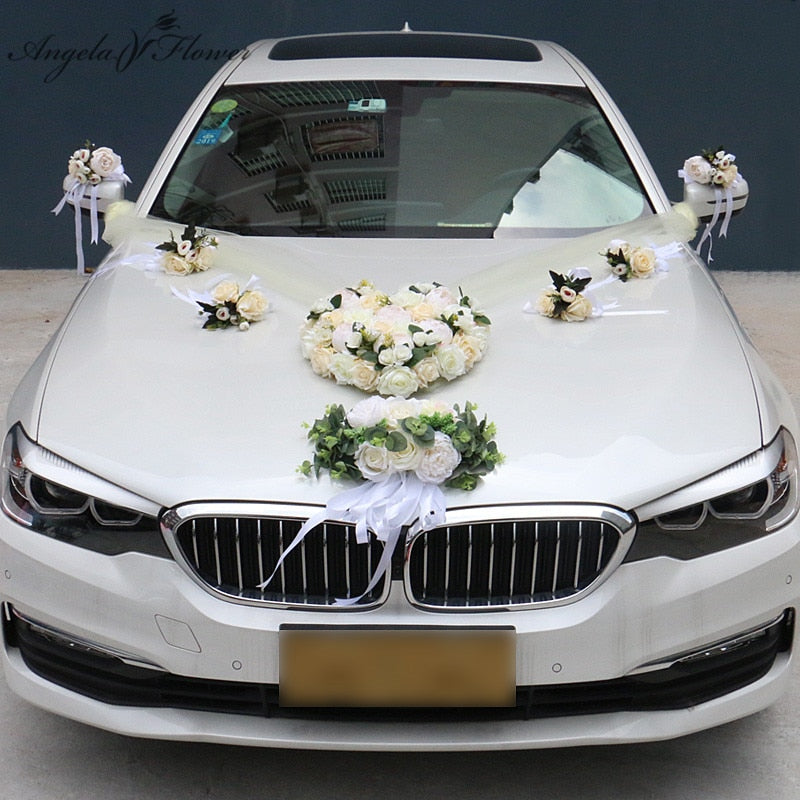 wedding car decorations-15, wedding car decorations - קישוט…