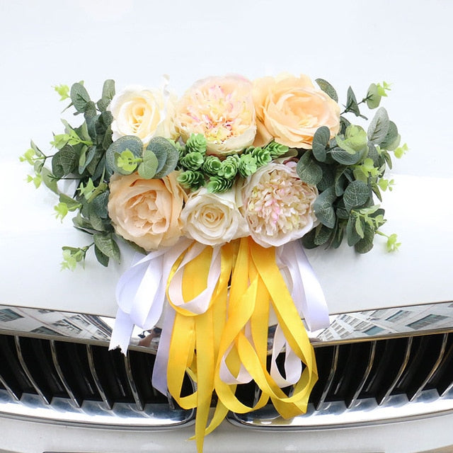 Flower Wedding Car Decor